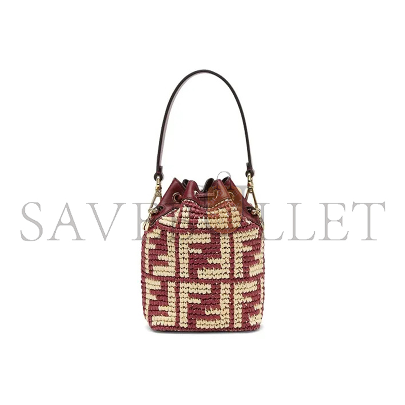 F**di mini mon tresor logo bucket bag anemone 8bs010ad6jf1c14 (18*12*10cm)